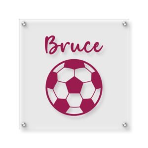 Customized Name With Football Design Acrylic wall decor