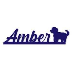 Customized Name With Puppy Sign Acrylic wall decor