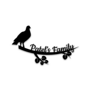Customized Name Acrylic Bird Design wall decor