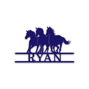 Customised Acrylic Name with Horses wall decor