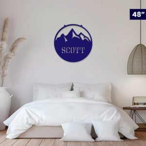Customized Acrylic Mountain with Name wall decor