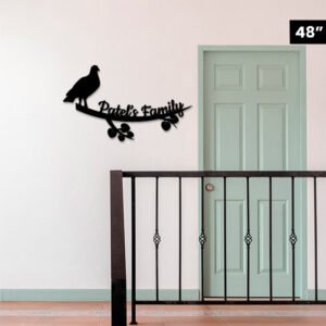 Customized Name Acrylic Bird Design wall decor