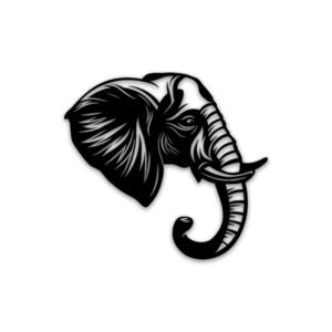 Elephant Designed Acrylic wall decor