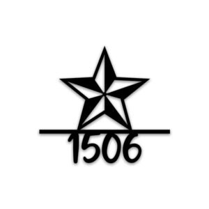 Customized Star with Room Number Designed Acrylic wall decor