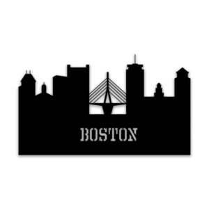 Boston with Buldings Designed Acrylic Wall Decor