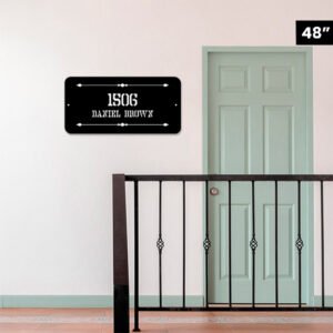 Home Number with Name Design Acrylic wall decor