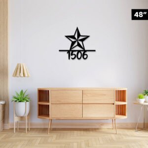 Customized Star with Room Number Designed Acrylic wall decor
