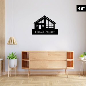 Customized Home with Family Name Designed Acrylic wall decor