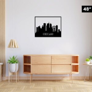 Chicago with Buldings Designed Acrylic Wall Decor