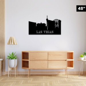 Las Vegas with Buldings Designed Acrylic Wall Decor