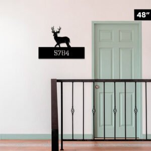 Customized Deer with House Number Designed Acrylic wall decor